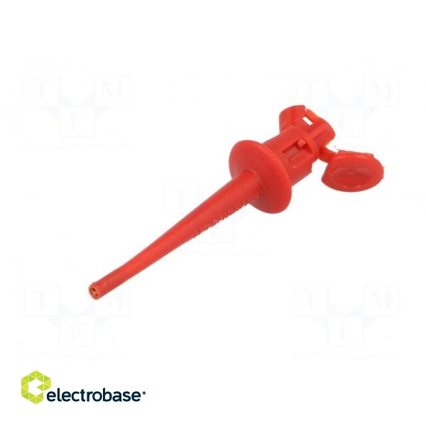 Clip-on probe | pincers type | 5A | 300VDC | red | Plating: gold-plated image 3