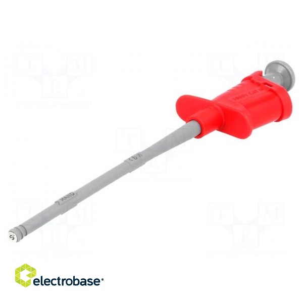 Clip-on probe | pincers type | 6A | red | Grip capac: max.4.5mm | 1000V image 1