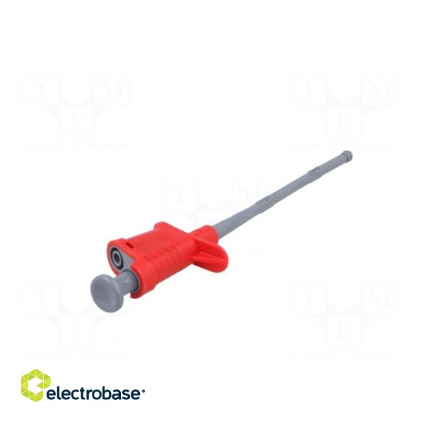Clip-on probe | crocodile | 6A | red | Plating: nickel plated | 4mm paveikslėlis 7