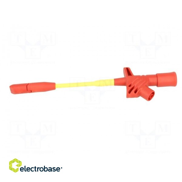 Clip-on probe | with puncturing point | 10A | 60VDC | red | 4mm | 30VAC image 3