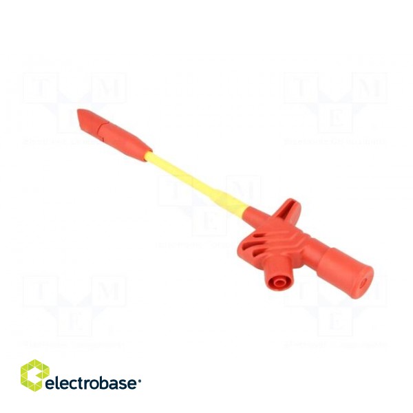 Clip-on probe | with puncturing point | 10A | 60VDC | red | 4mm | 30VAC image 4
