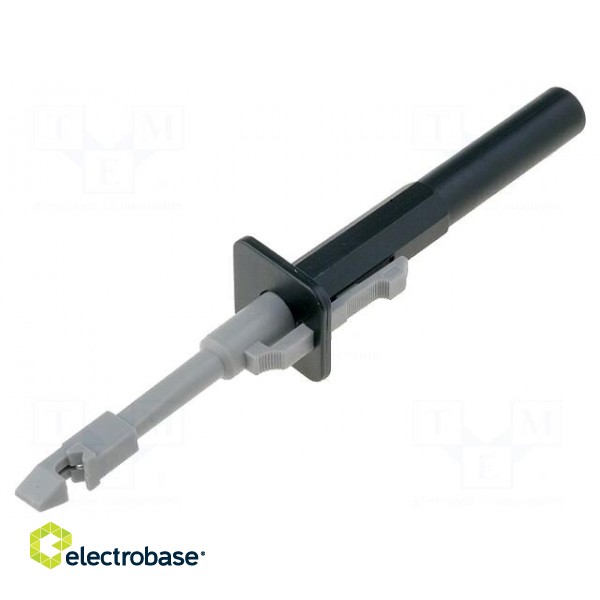 Clip-on probe | with puncturing point | 10A | black | 4mm | Ø: 4mm image 1