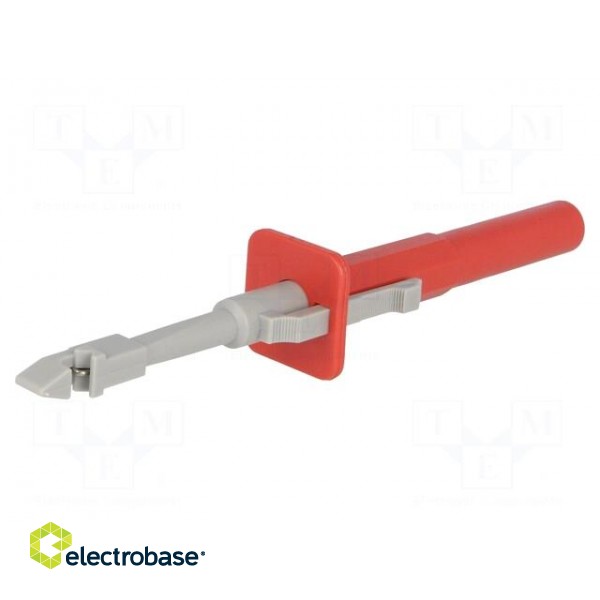 Clip-on probe | with puncturing point | 10A | red | 4mm | Ø: 4mm image 1