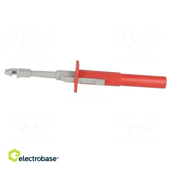 Clip-on probe | with puncturing point | 10A | red | 4mm | Ø: 4mm image 3