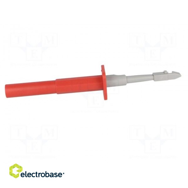 Clip-on probe | with puncturing point | 10A | red | 4mm | Ø: 4mm image 7