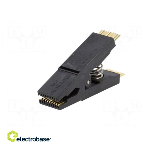 Test clip | black | gold-plated | SO18,SOIC18,SOJ18 | 10mm | max.150°C image 2