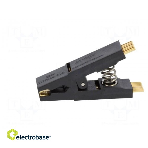 Test clip | black | gold-plated | SO18,SOIC18,SOJ18 | 10mm | max.150°C image 3