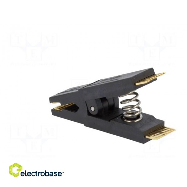 Test clip | black | gold-plated | SO18,SOIC18,SOJ18 | 10mm | max.150°C image 4