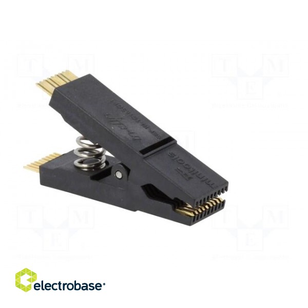 Test clip | black | gold-plated | SO18,SOIC18,SOJ18 | 10mm | max.150°C image 8