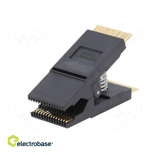 Test clip | black | gold-plated | SO28,SOIC28,SOJ28 | 10mm | max.150°C image 2