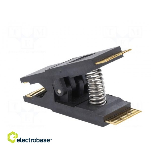 Test clip | black | gold-plated | SO28,SOIC28,SOJ28 | 10mm | max.150°C image 4