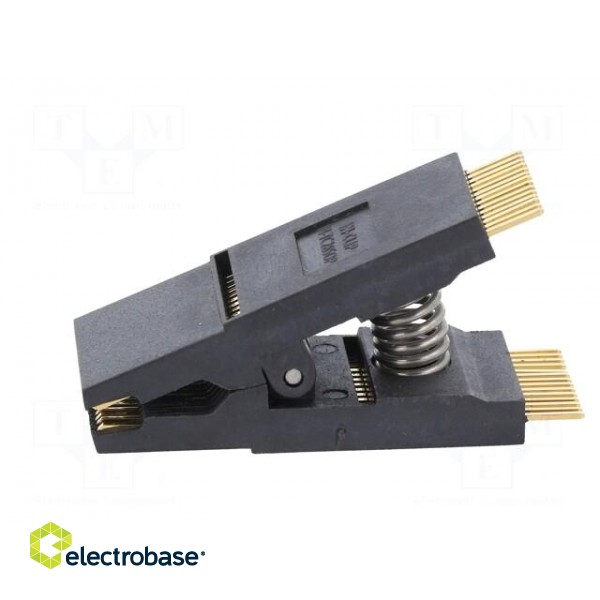 Test clip | black | gold-plated | SO28,SOIC28,SOJ28 | 5mm | max.150°C paveikslėlis 3