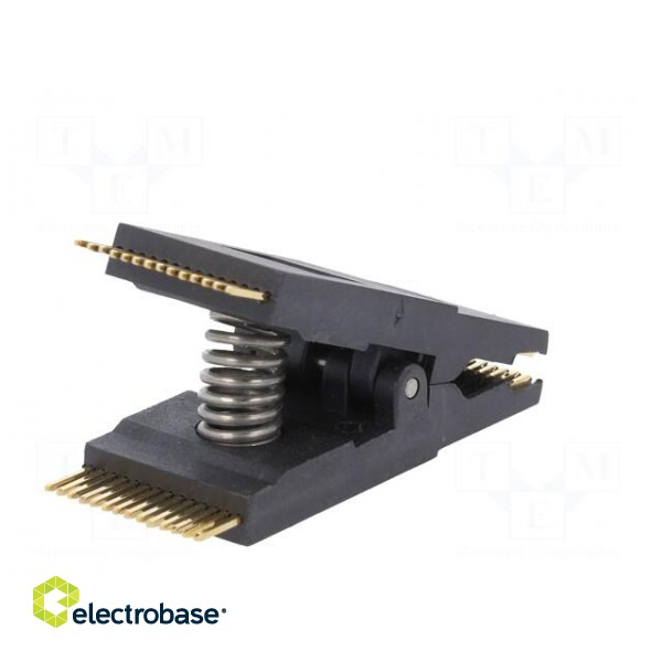 Test clip | black | gold-plated | SO28,SOIC28,SOJ28 | 5mm | max.150°C image 6