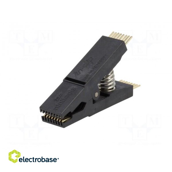 Test clip | black | gold-plated | SO16,SOIC16,SOJ16 | 5mm | max.150°C image 2