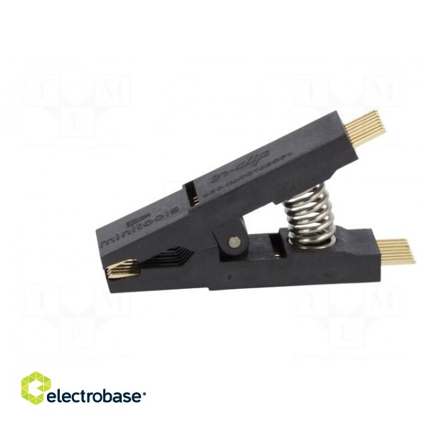 Test clip | black | gold-plated | SO16,SOIC16,SOJ16 | 5mm | max.150°C image 3
