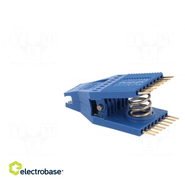 Test clip | blue | Row pitch: 1.27mm | gold-plated | SOIC16,SOJ16 фото 4