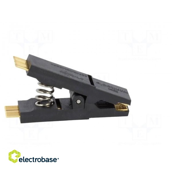Test clip | black | gold-plated | SO18,SOIC18,SOJ18 | 10mm | max.150°C image 7