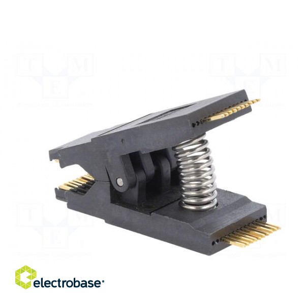 Test clip | black | gold-plated | SO20,SOIC20,SOJ20 | 10mm | max.150°C image 4