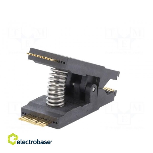 Test clip | black | gold-plated | SO20,SOIC20,SOJ20 | 10mm | max.150°C image 6