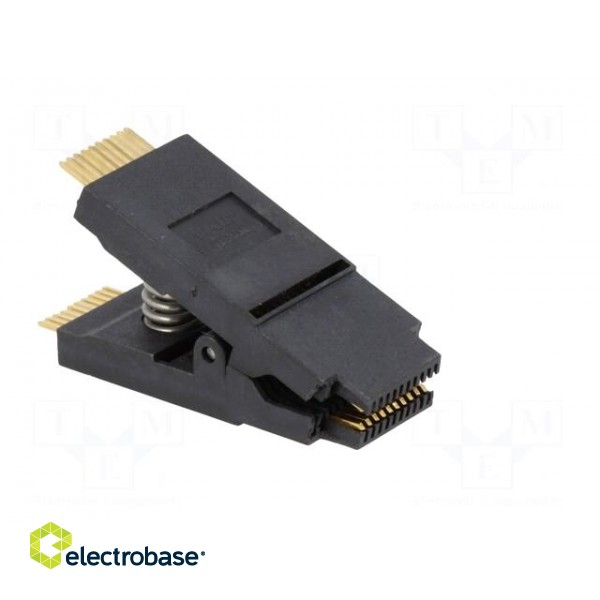 Test clip | black | gold-plated | SO20,SOIC20,SOJ20 | 5mm | max.150°C image 8