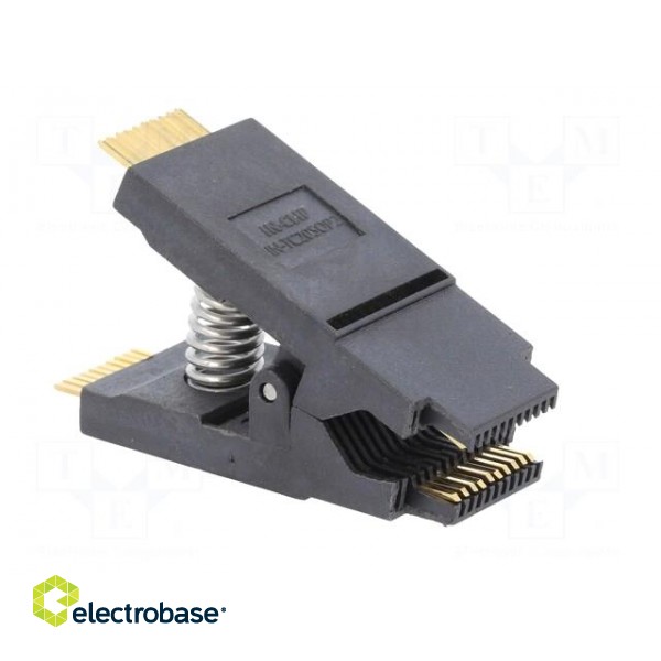 Test clip | black | gold-plated | SO20,SOIC20,SOJ20 | 10mm | max.150°C image 8