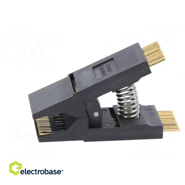 Test clip | black | gold-plated | SO28,SOIC28,SOJ28 | 10mm | max.150°C paveikslėlis 3