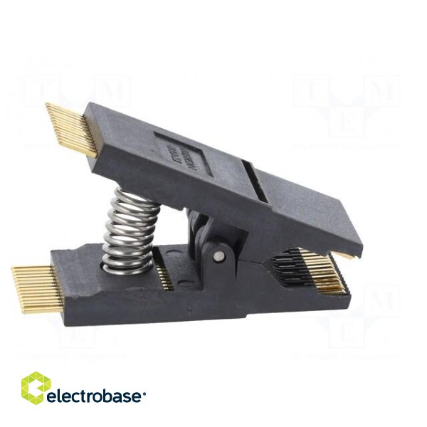 Test clip | black | gold-plated | SO28,SOIC28,SOJ28 | 10mm | max.150°C image 7