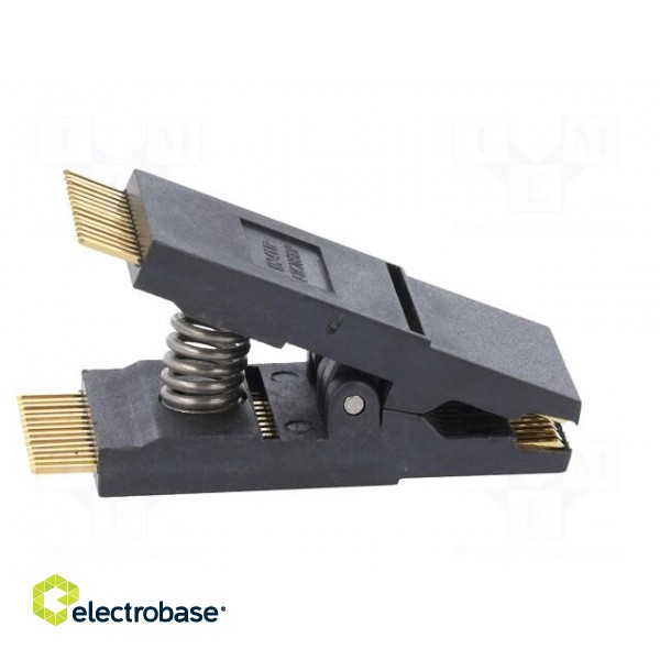 Test clip | black | gold-plated | SO28,SOIC28,SOJ28 | 5mm | max.150°C paveikslėlis 7