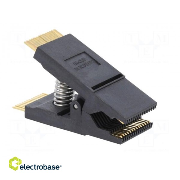 Test clip | black | gold-plated | SO28,SOIC28,SOJ28 | 10mm | max.150°C image 8