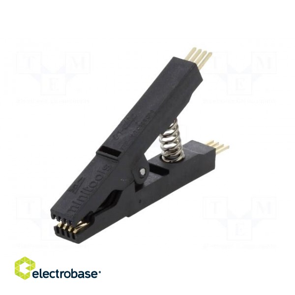 Test clip | black | gold-plated | SO8,SOIC8,SOJ8 | 10mm | max.150°C image 2