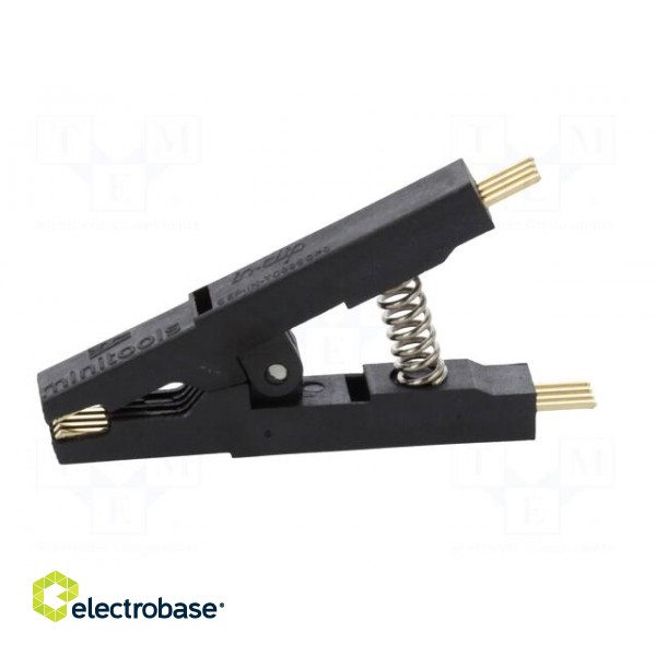 Test clip | black | gold-plated | SO8,SOIC8,SOJ8 | 10mm | max.150°C image 3