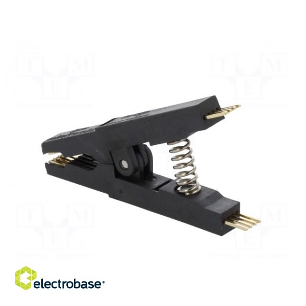 Test clip | black | gold-plated | SO8,SOIC8,SOJ8 | 10mm | max.150°C image 4