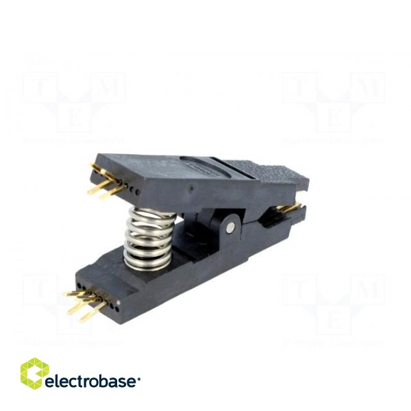 Test clip | PIN: 8 | black | gold-plated | Application: SO,SOIC,SOJ image 6