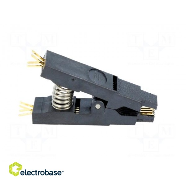 Test clip | black | gold-plated | SO8,SOIC8,SOJ8 | 10mm | max.150°C image 7