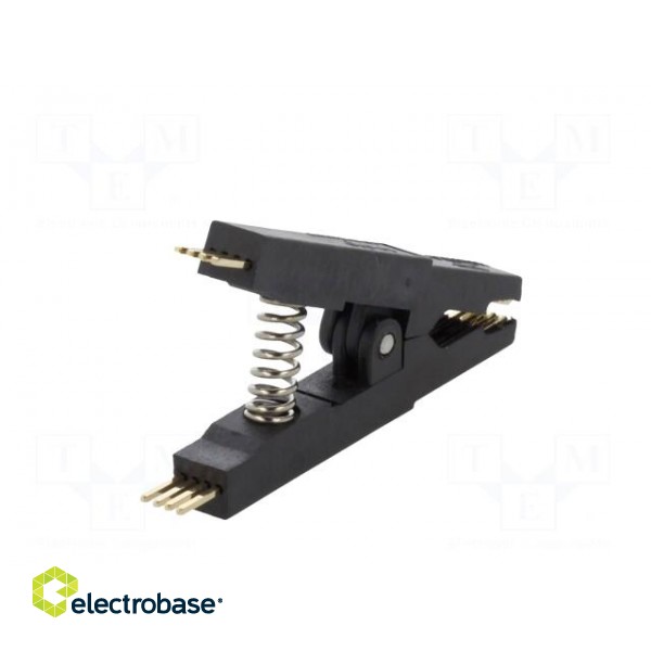 Test clip | black | gold-plated | SO8,SOIC8,SOJ8 | 10mm | max.150°C image 6