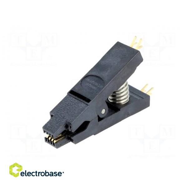 Test clip | PIN: 8 | black | gold-plated | Application: SO,SOIC,SOJ image 2