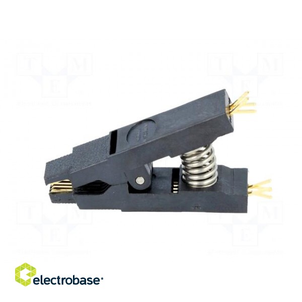 Test clip | black | gold-plated | SO8,SOIC8,SOJ8 | 10mm | max.150°C image 3