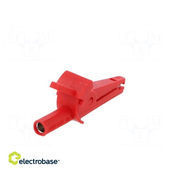 Crocodile clip | 10A | 600VDC | red | Grip capac: max.6mm image 6