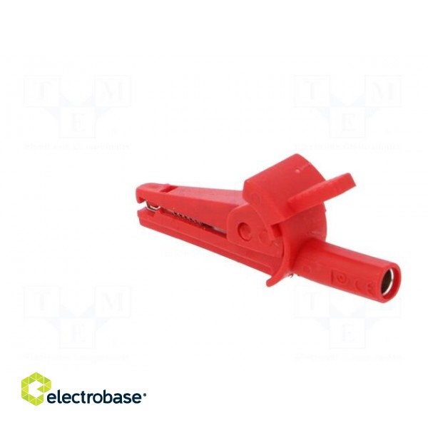 Crocodile clip | 10A | 600VDC | red | Grip capac: max.6mm image 4