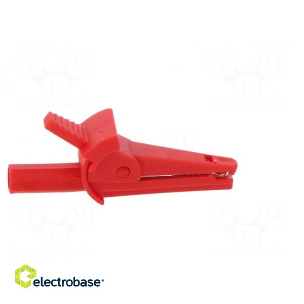 Crocodile clip | 10A | 600VDC | red | Grip capac: max.6mm фото 7