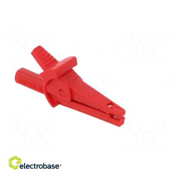 Crocodile clip | 10A | 600VDC | red | Grip capac: max.6mm image 8