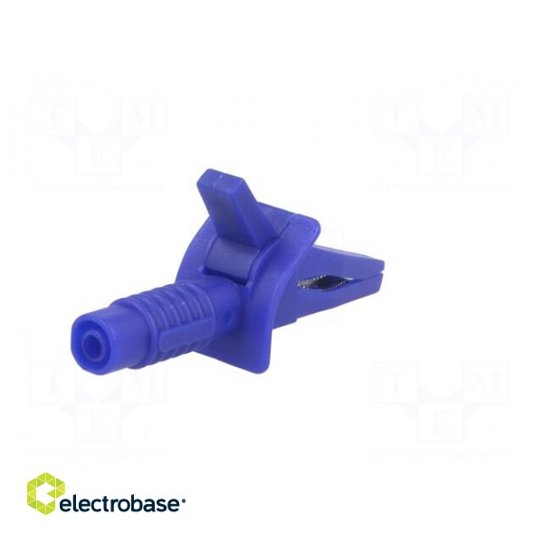 Crocodile clip | 10A | blue | max.25mm | Connection: 4mm socket image 6