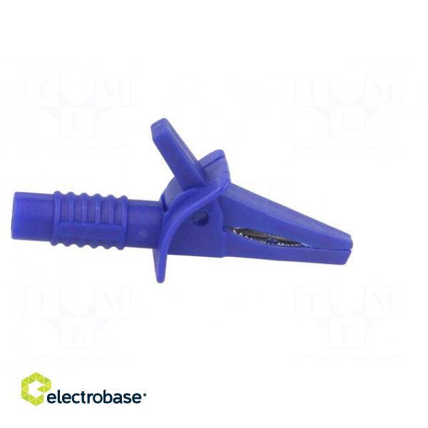 Crocodile clip | 10A | blue | max.25mm | Connection: 4mm socket фото 7