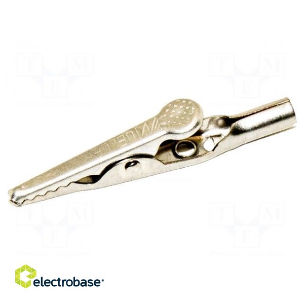 Crocodile clip | 10A | Grip capac: max.7.9mm | Socket size: 4mm