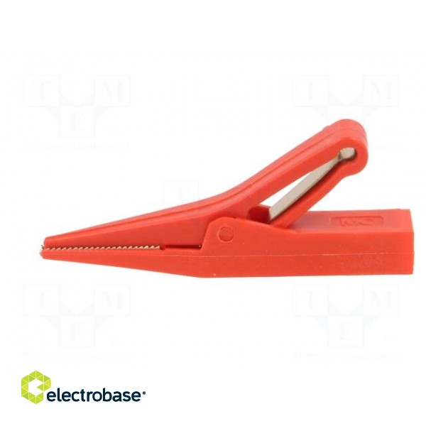 Crocodile clip | 10A | red | Grip capac: max.9.5mm | Socket size: 4mm image 3