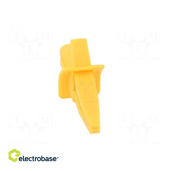 Crocodile clip | 10A | yellow | max.25mm | Connection: 4mm socket image 9
