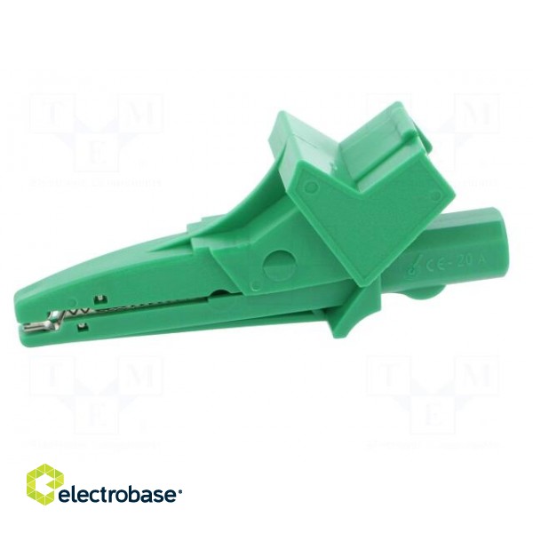 Crocodile clip | 12A | 600VDC | green | Grip capac: max.20mm image 3
