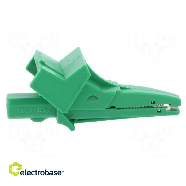 Crocodile clip | 12A | 600VDC | green | Grip capac: max.20mm image 7