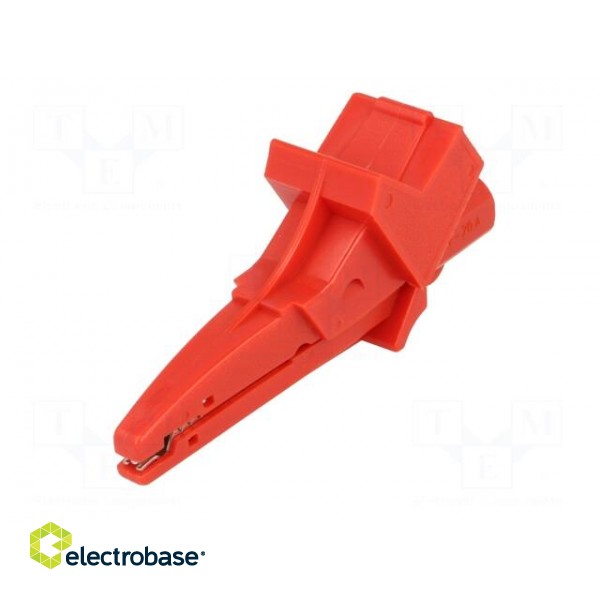 Crocodile clip | 12A | 600VDC | red | Grip capac: max.20mm image 2