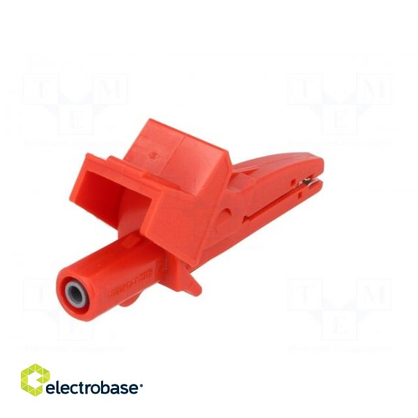 Crocodile clip | 12A | 600VDC | red | Grip capac: max.20mm image 6
